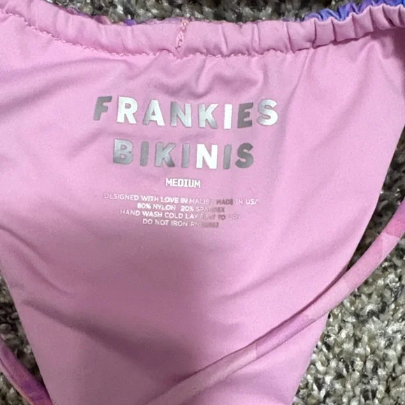 Frankie's Bikinis Pink and Purple Bikini Set - Picture 3 of 5